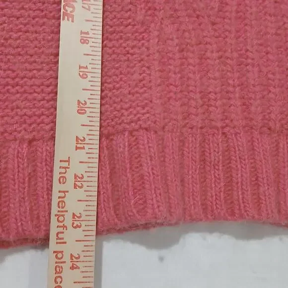 Banana Republic Sweater Womens XL Pink Strawberry Turtleneck Wool Alpaca - Picture 8 of 9